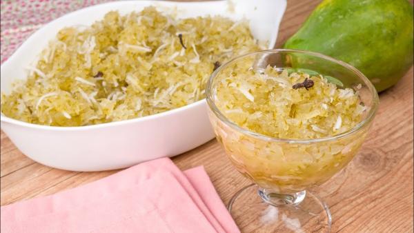 Doce de Mamão Verde com Coco: tradição mato-grossense no sabor da infância